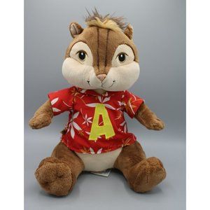 Build-A-Bear Alvin & The Chipmunks ALVIN 13" Stuffed Plush Red Hawaiian A shirt